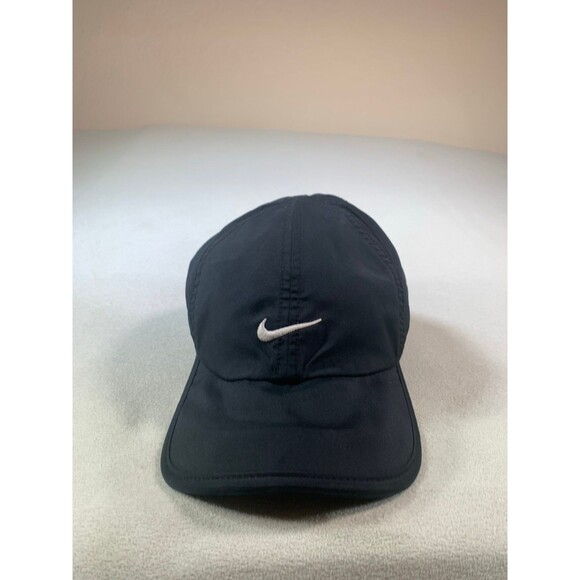 Nike Aerobill Featherlight Ci2662 Dri-fit Black Unisex Running Cap Hat running - Picture 3 of 9